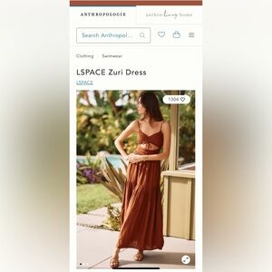 NWOT LSPACE Zuri Dress (tags tossed after trying on once) - fits like an XS